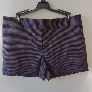 Loft the‎ Riviera navy, tan, and orange shorts 4" striped size 10